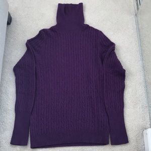 JCrew cable cashmere turtleneck
